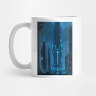 Cyber Building in a Future City Mug